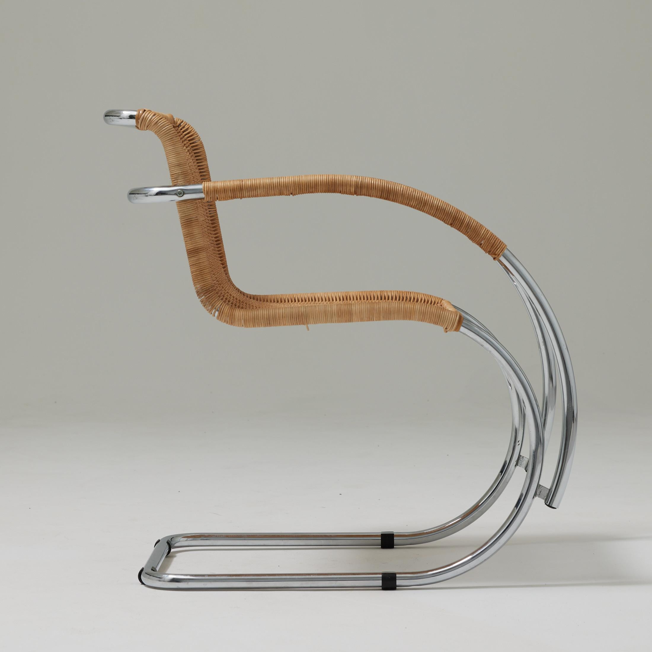 Late 20th Century Mies Van Der Rohe Weissenhof MR20 Armchair Bauhaus