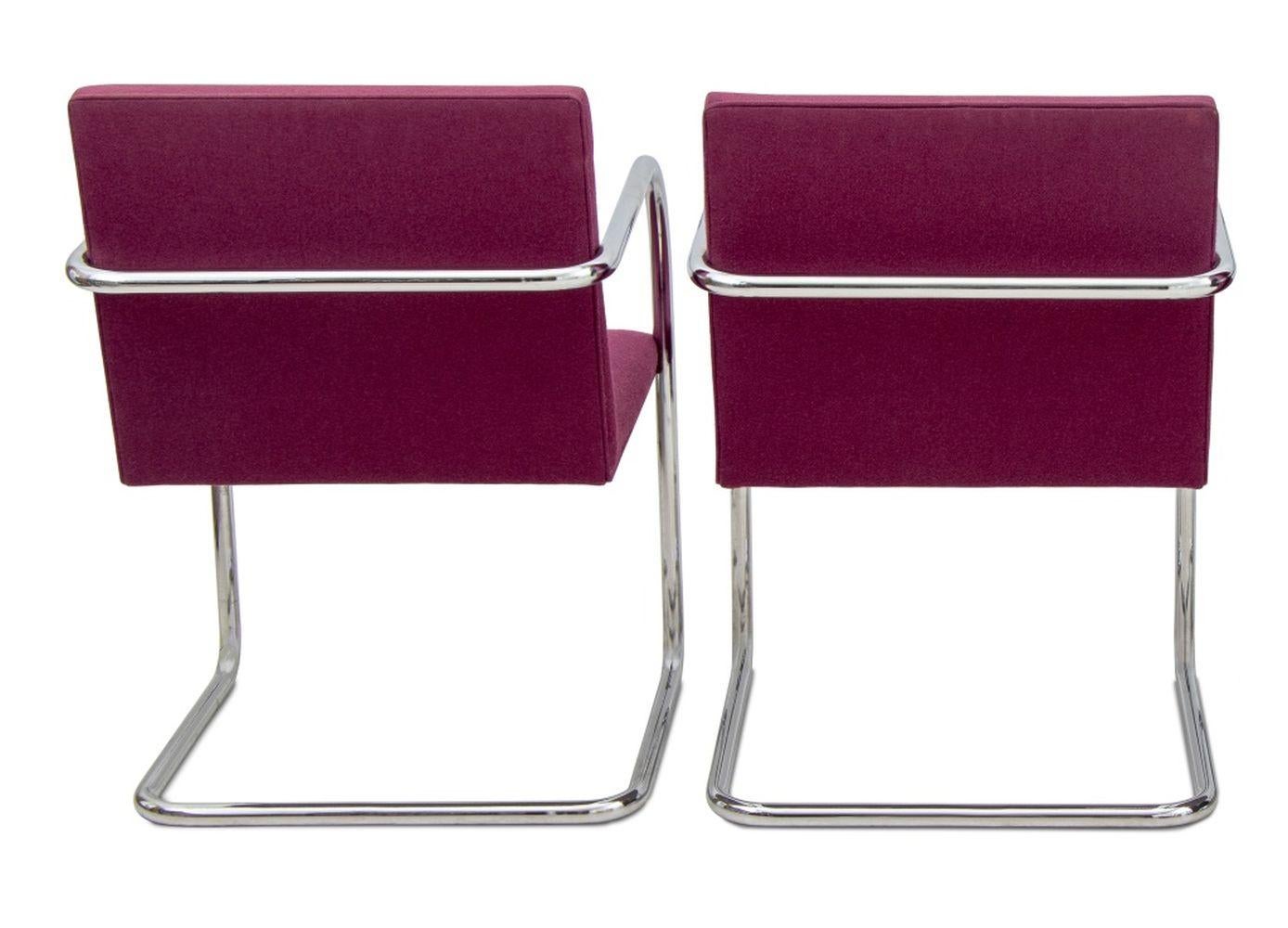 American Mies van der Rohe x Knoll Brno Chrome Chairs, Pair For Sale
