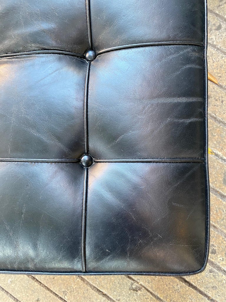 Mies Van Der Rohr Knoll Stainless Steel Barcelona Chairs and Ottoman at ...