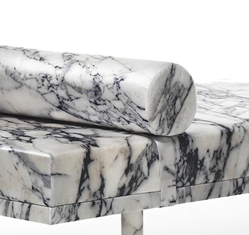 Mies Visits Carrara Marble Daybed by Maurizio Galante and Tal Lancman In New Condition In Milan, IT