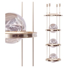 Miessa Small Vertical Chandelier for High-Ceiling Space with Art-Deco Vibe
