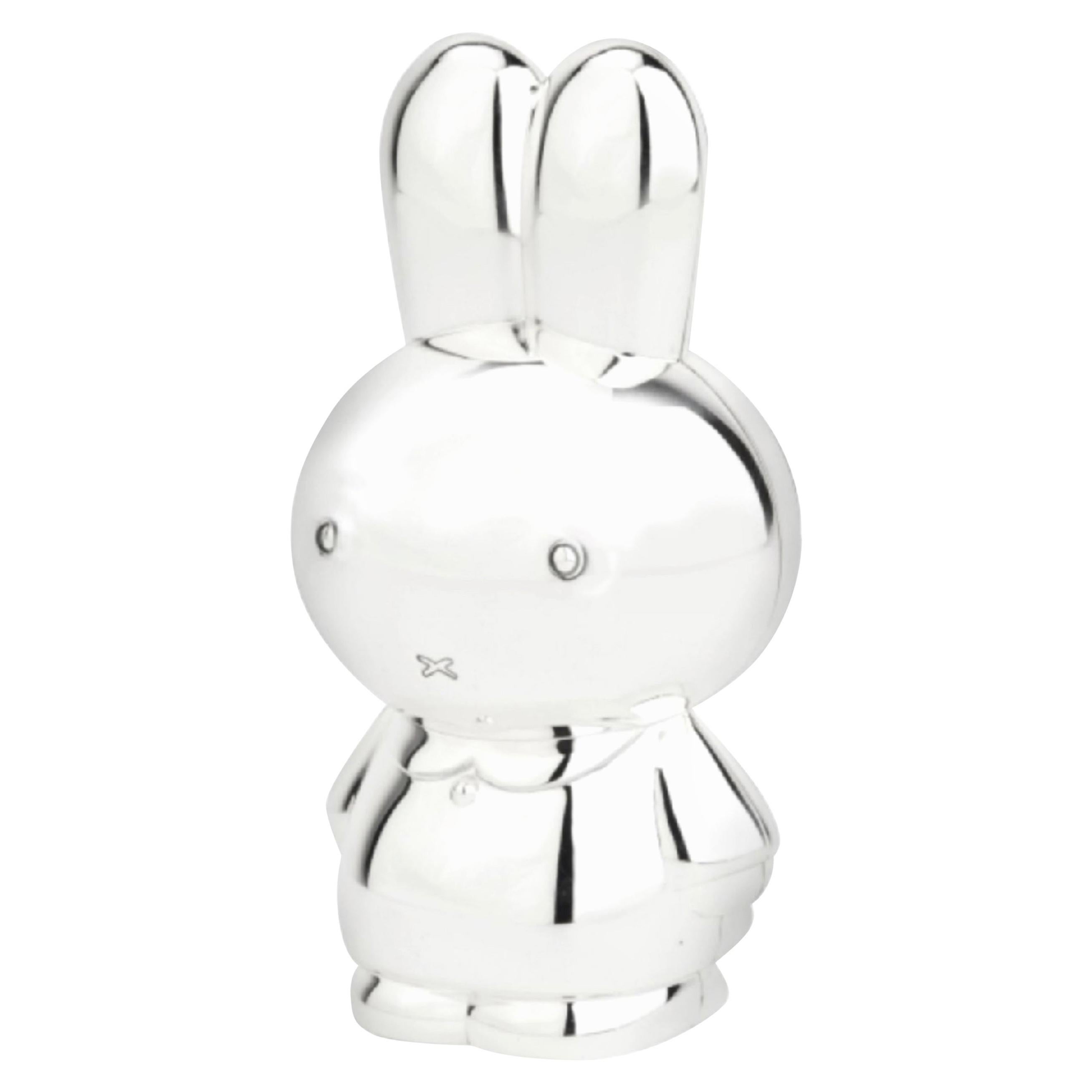 Miffy Silver Plated Money Bank by Dutch Illustrator and Writer Dick Bruna, 1955