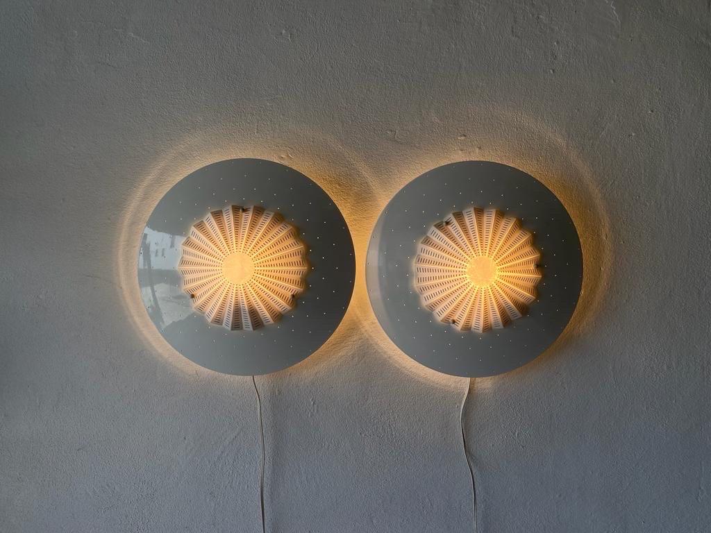 Migale Pair of Sconces or Flush Mount by Vico Magistretti for Oluce, 1960, Italy For Sale 4