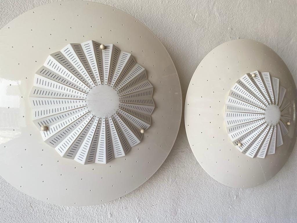 Mid-Century Modern Migale Pair of Sconces or Flush Mount by Vico Magistretti for Oluce, 1960, Italy For Sale