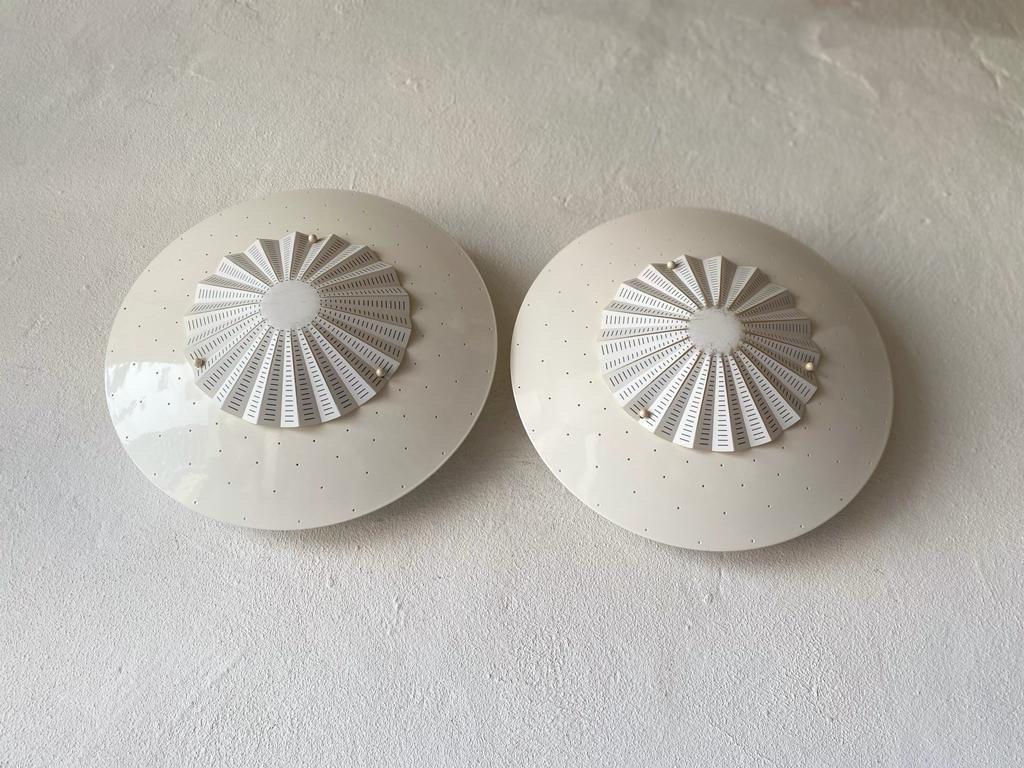 Italian Migale Pair of Sconces or Flush Mount by Vico Magistretti for Oluce, 1960, Italy For Sale