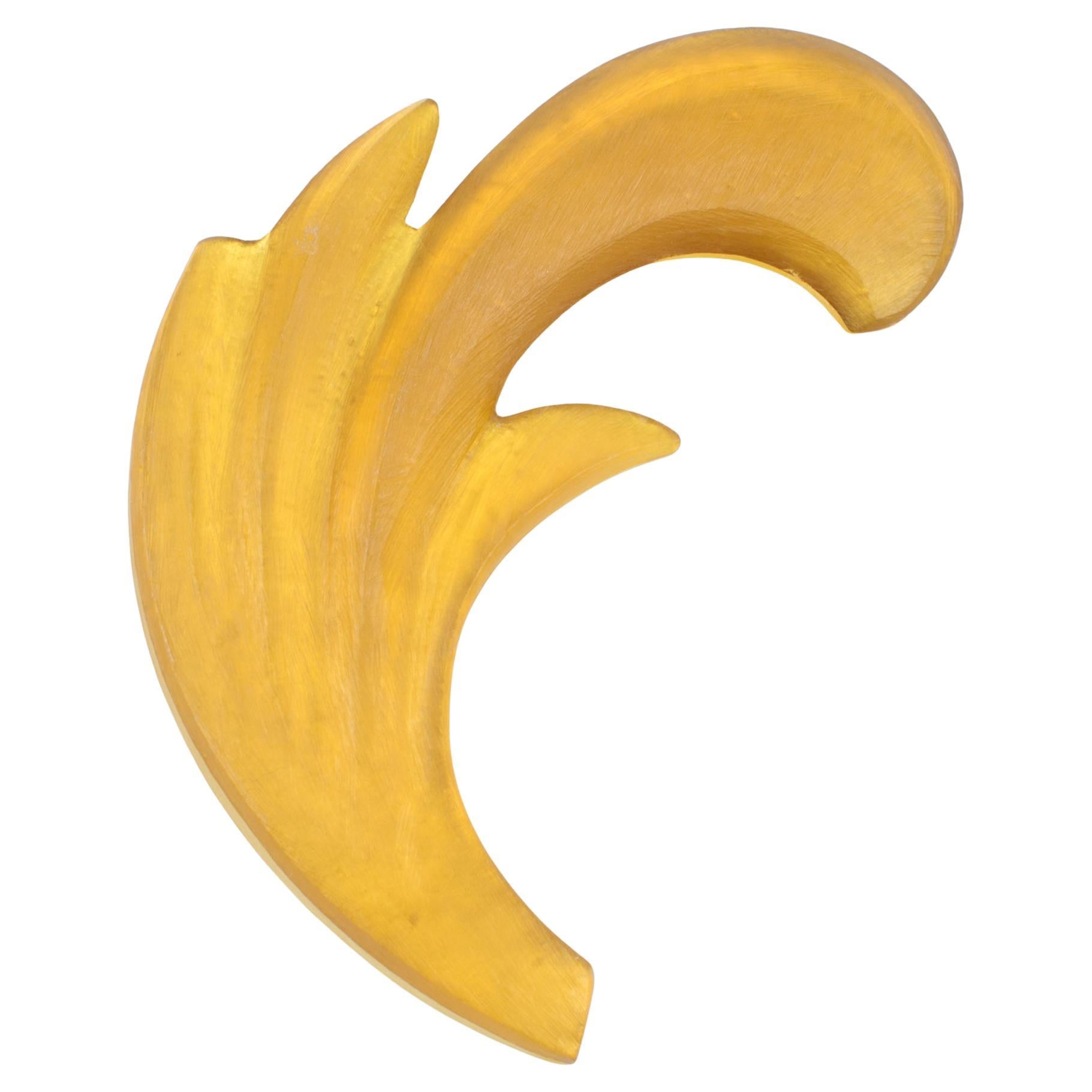 Migeon and Migeon Paris Modernist Yellow Marigold Resin Brooch (Broche en résine)