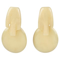 Migeon et Migeon Paris - Boucles d'oreilles à clip en résine jaune perlée