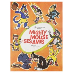 "Mighty Mouse Et Ses Amis" 1970s French Grande Poster