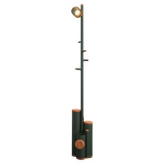 Miglia - Contemporary Handmade Industrial Floor Lamp and Coat Rack