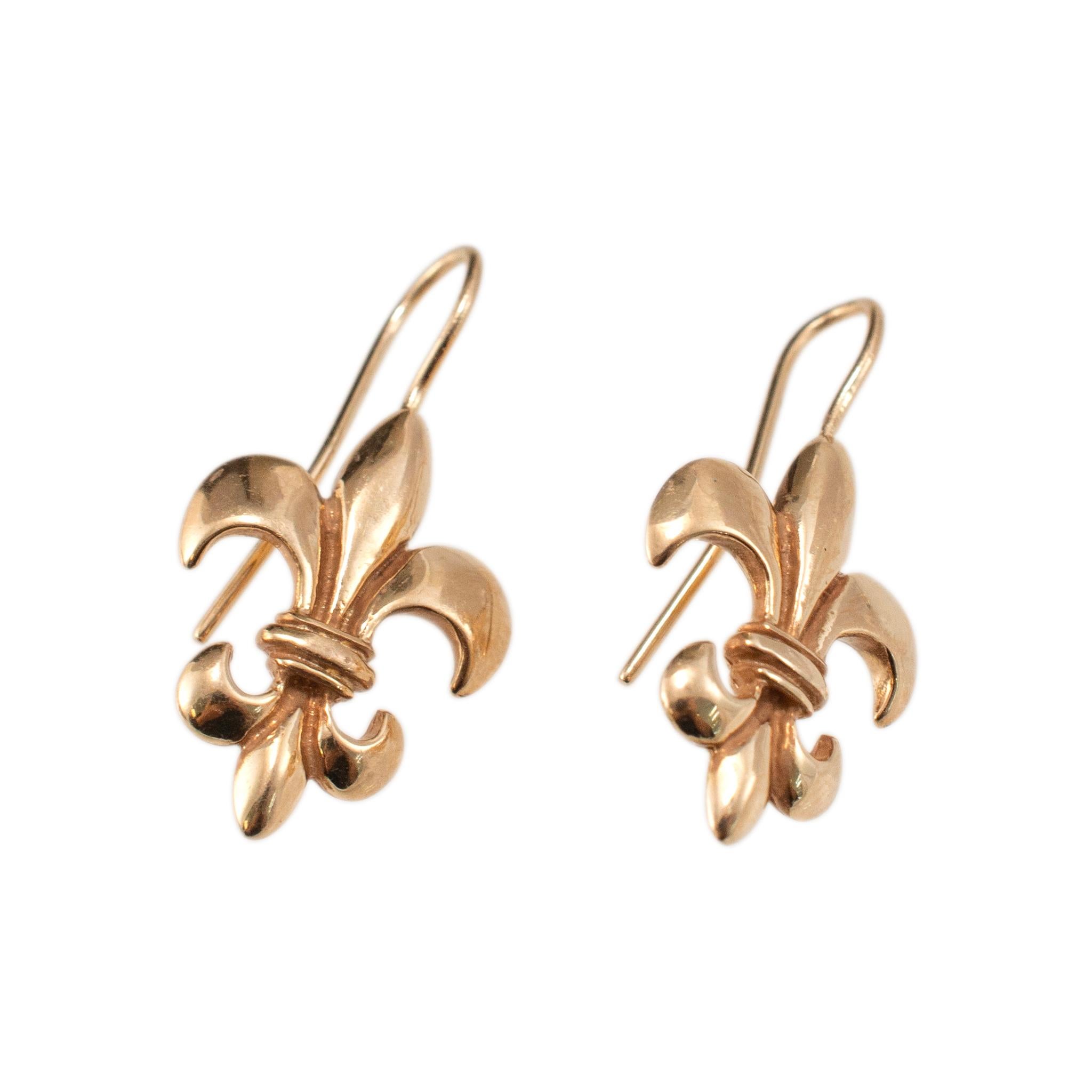 Marke: Mignon Fagnet 

Geschlecht: Damen 

Metall Typ: 14K Gelbgold

Länge: 1,00 Zoll

Breite: 13,50 mm

Gewicht: 4,13 Gramm 

Ein Paar Damen-Ohrringe aus 14 Karat Gelbgold. Das Metall wurde getestet und es wurde festgestellt, dass es sich um 14