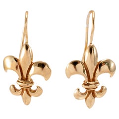 Mignon Faget 14K Gelbgold Fleur de Lis Tropfenohrringe