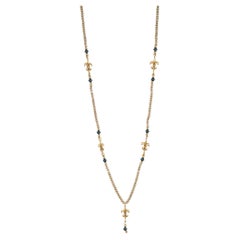 Mignon Faget, collana di perle Fleur de Lis in oro giallo 14 carati