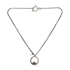 Mignon Faget Sterling Silver Circle With Stones Necklace & Earrings Set #16601