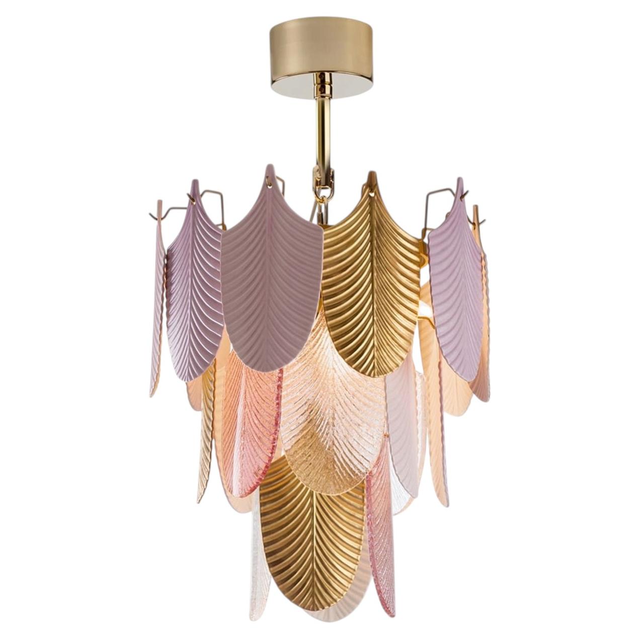 Mignon Peacock 6-Light Multicolor Chandelier For Sale