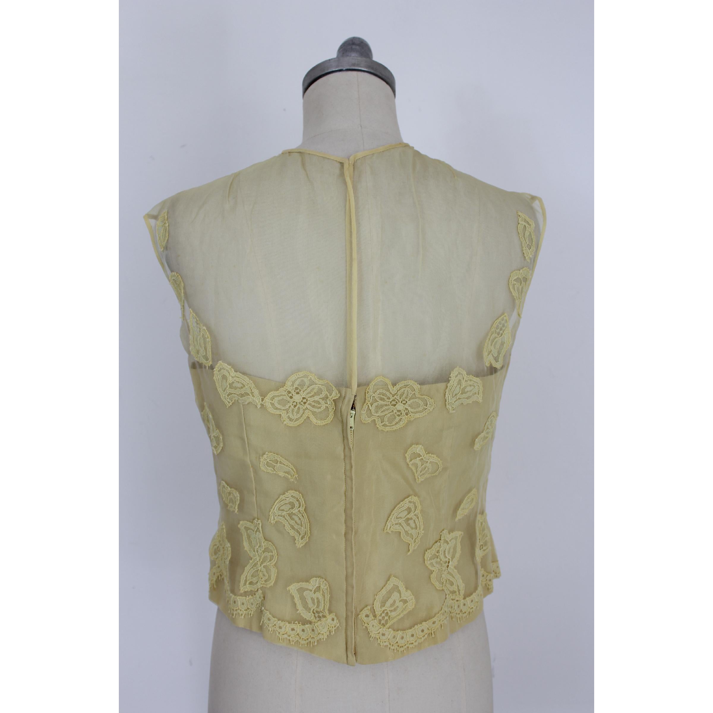 Mignon Yellow Silk Lace Museum Dress Suit Skirt and Jacket 1960s 5
