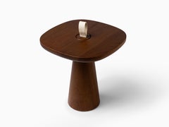 MIGO – Side Table in Walnut Wood with Fabric Strap