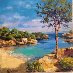 Oil on panel “Beach Landscape” Miguel A. Galván Spain