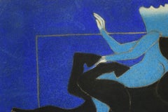 Blues by Miguel Angel Batalla Tempera on Paper Tao Art