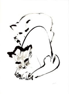 Cat original Tao Art serigraphy by Miguel Angel Batalla