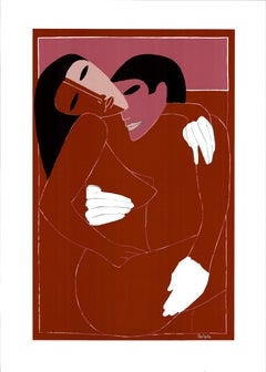 Lovers original Tao Art serigraphy by Miguel Angel Batalla