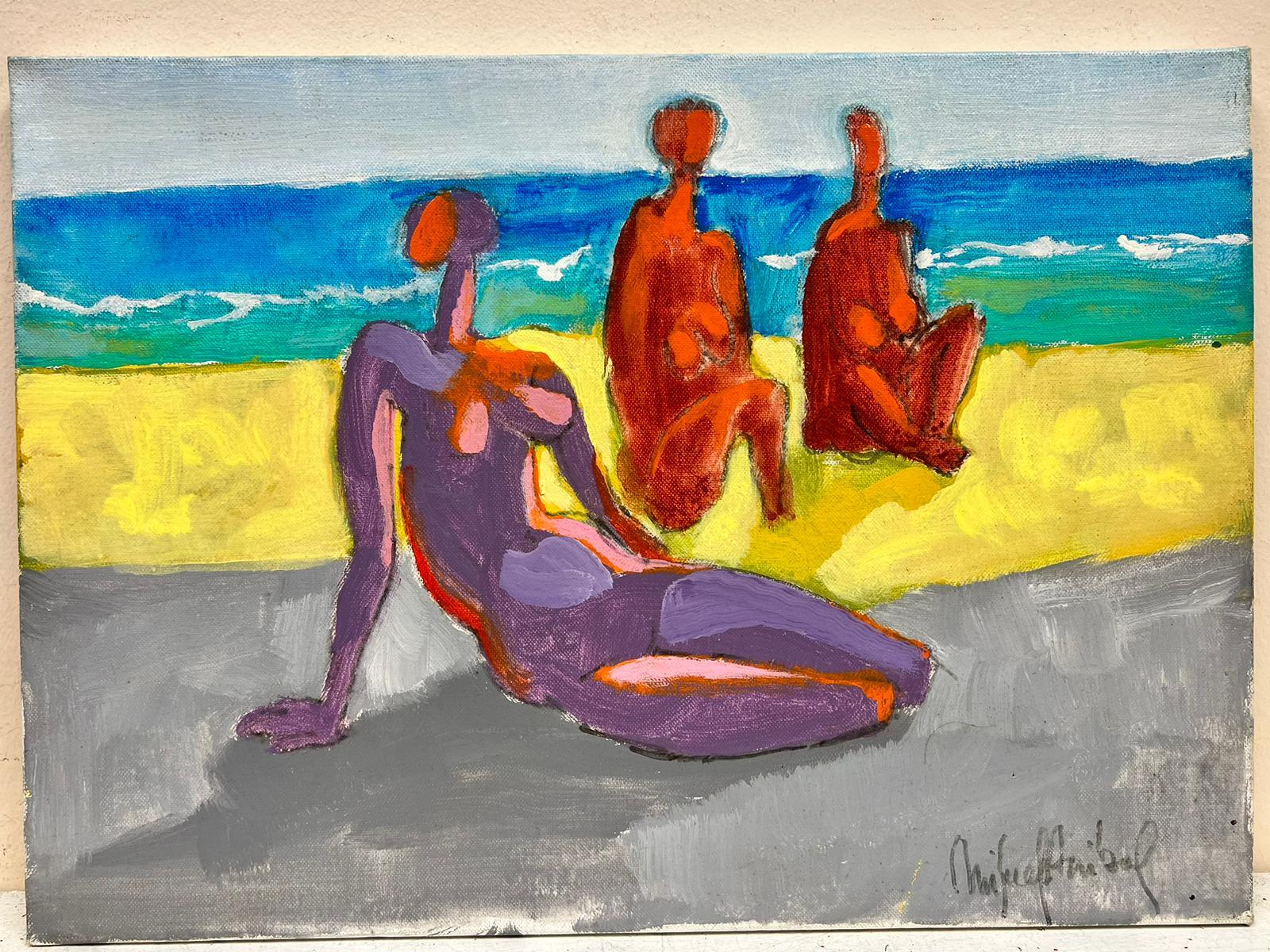 Nudes on the Beach
Miguel Anibal (Chile, b. 1935), signed
Miguel Anibal is a painter, fresco artist and engraver born in 1935 in Chile. He lived in Mexico between 1960 and 1972, where he exhibited in numerous galleries. With the arrival of Pinochet