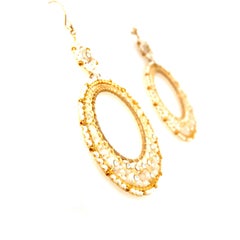 Miguel Ases 14kt Gold Fill Crystal Drop Earrings