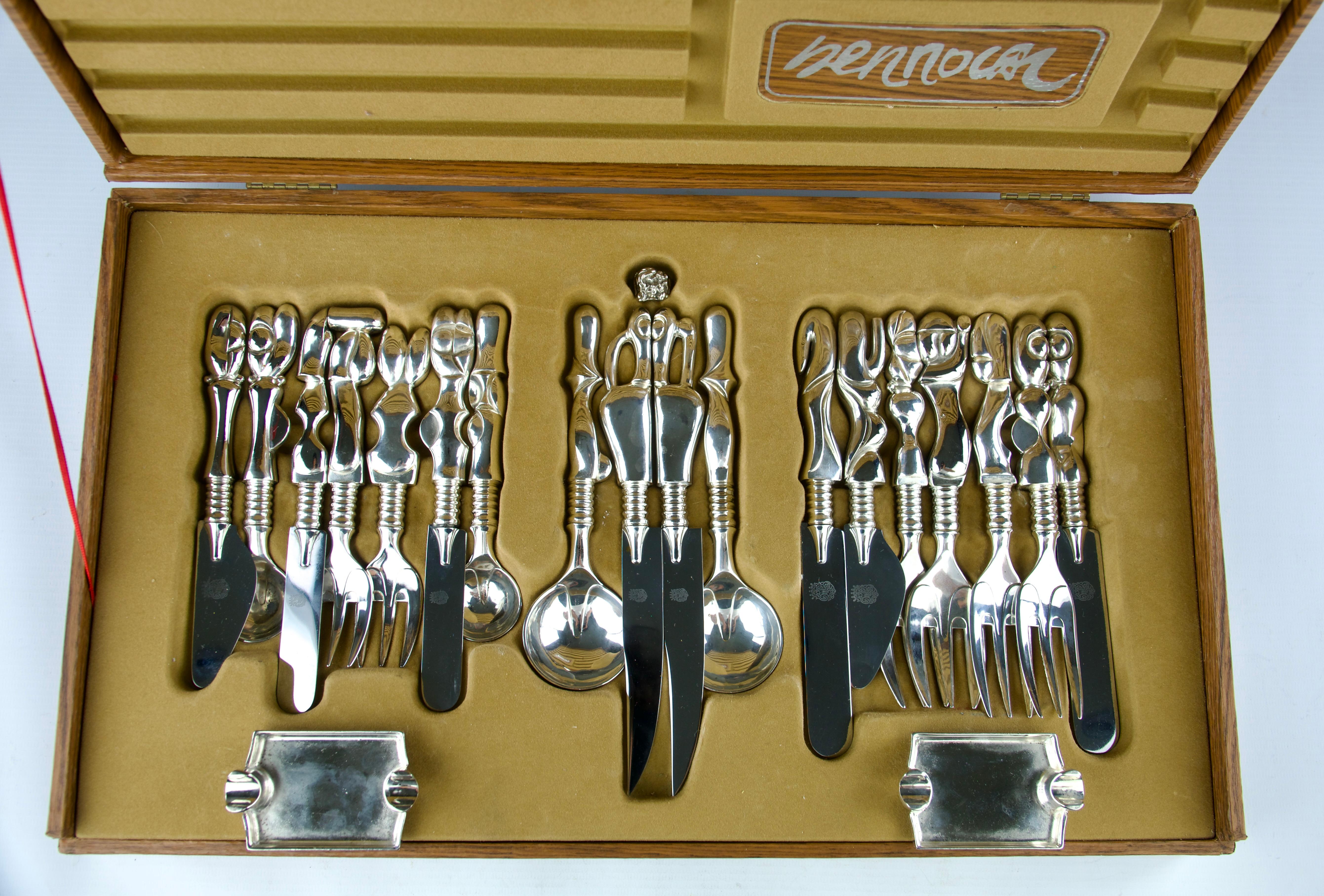 Miguel Berrocal (1933-2006), Service de fromages (22 pièces), Espagne Contemporary 1980 Bon état - En vente à PARIS, FR