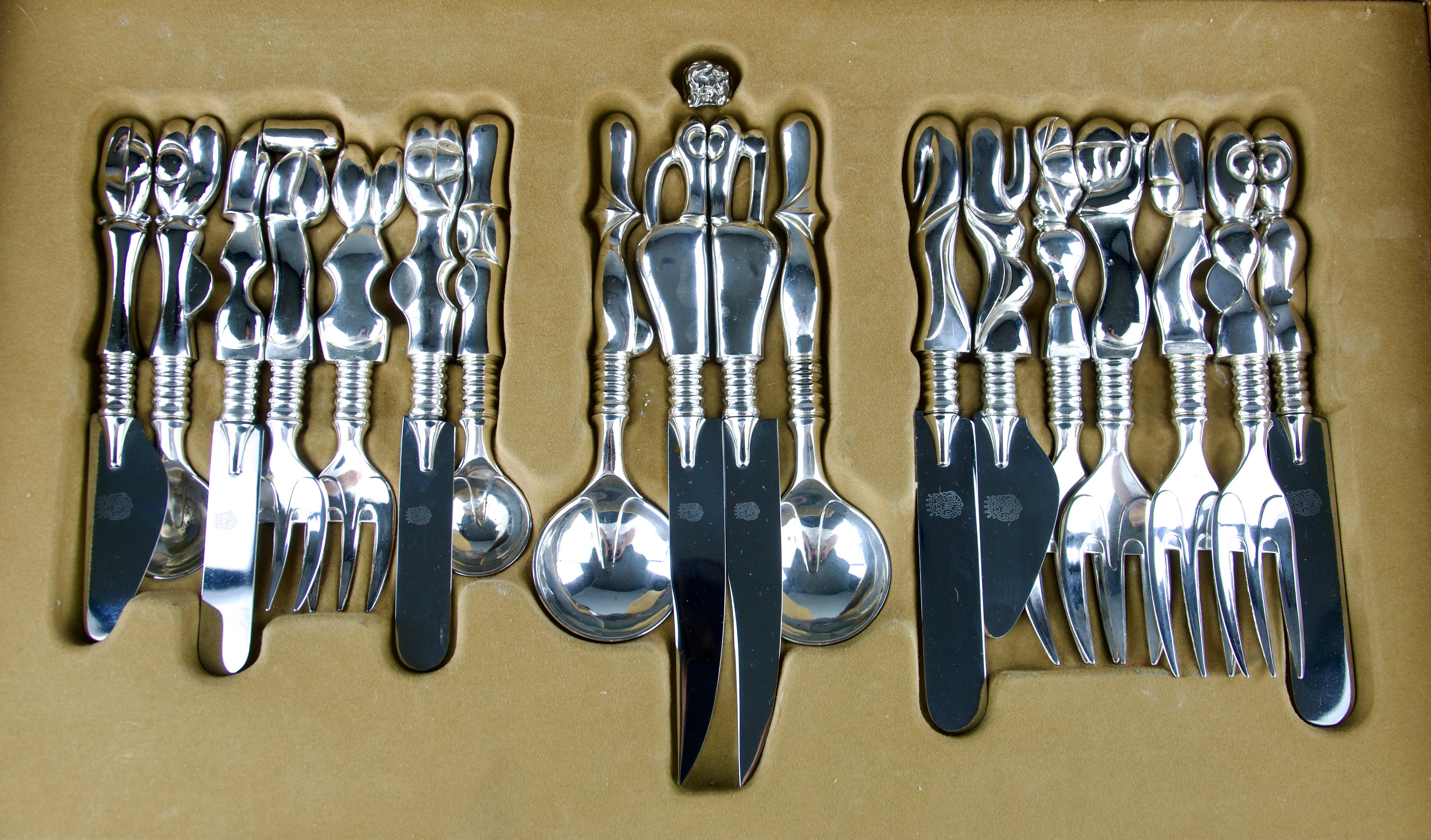 Fin du 20e siècle Miguel Berrocal (1933-2006), Service de fromages (22 pièces), Espagne Contemporary 1980 en vente