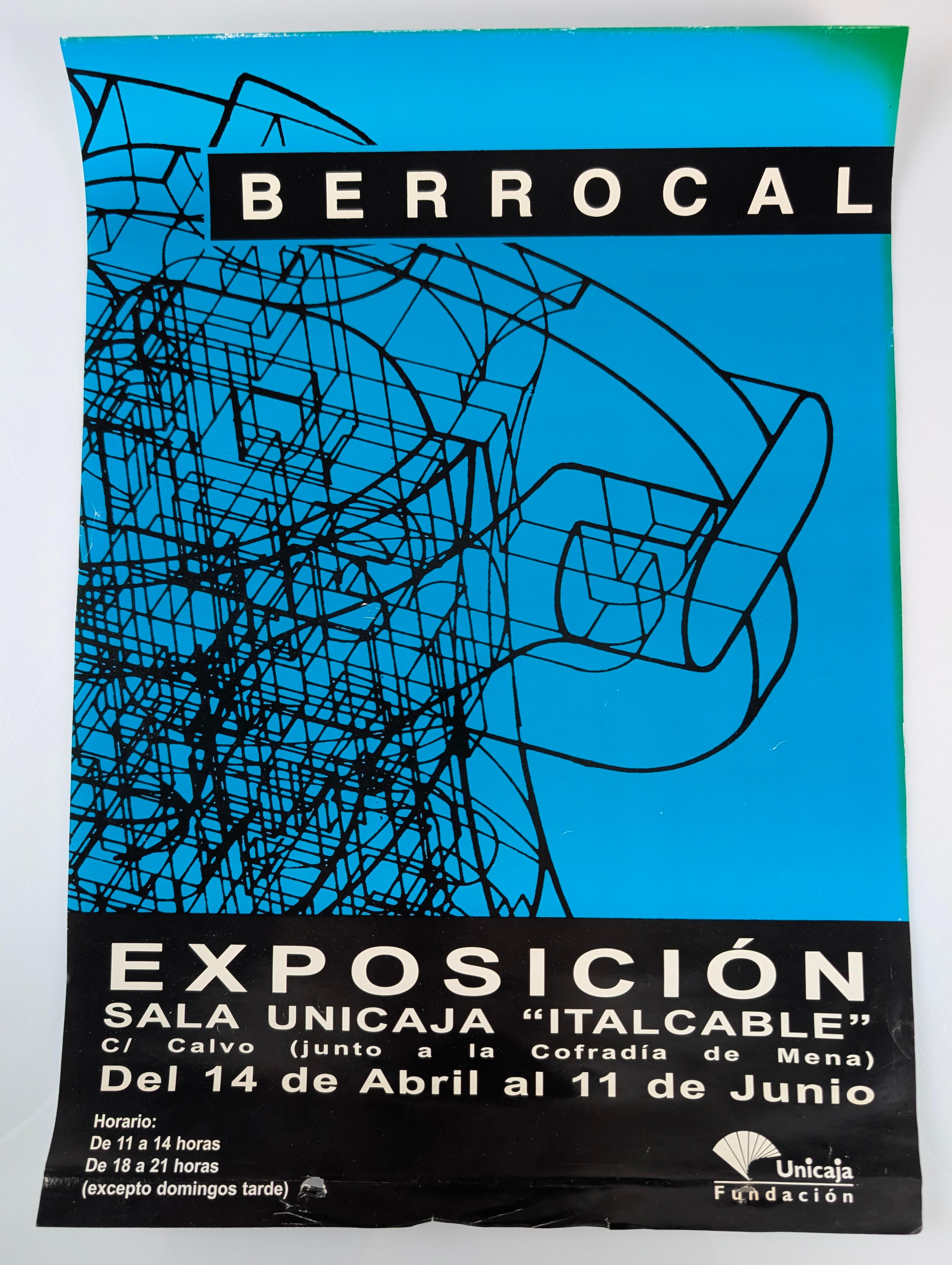 Fine XX secolo Poster della mostra di Miguel Berrocal, Sala Unicaja, Spagna, anni '90 in vendita