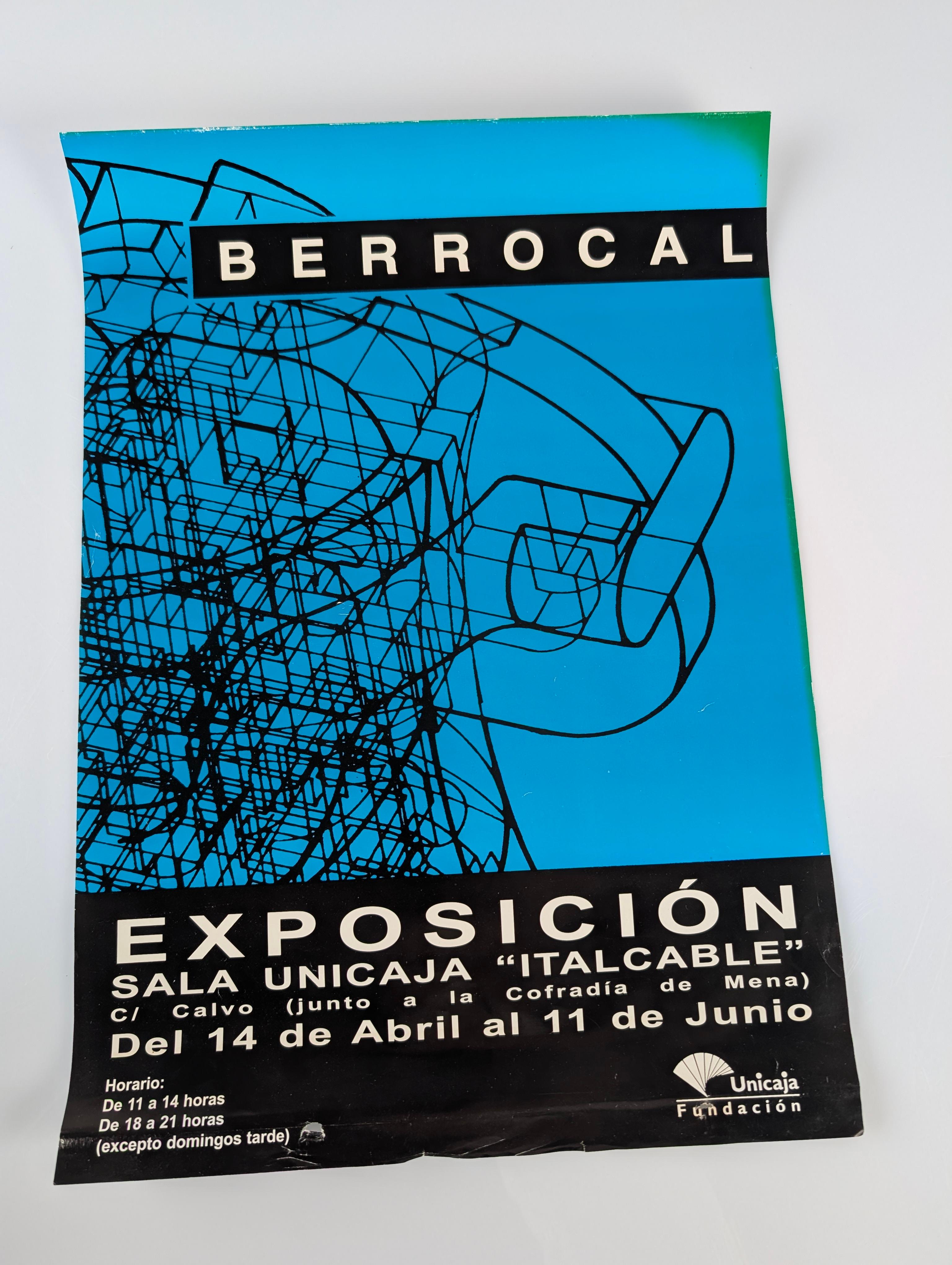Carta Poster della mostra di Miguel Berrocal, Sala Unicaja, Spagna, anni '90 in vendita