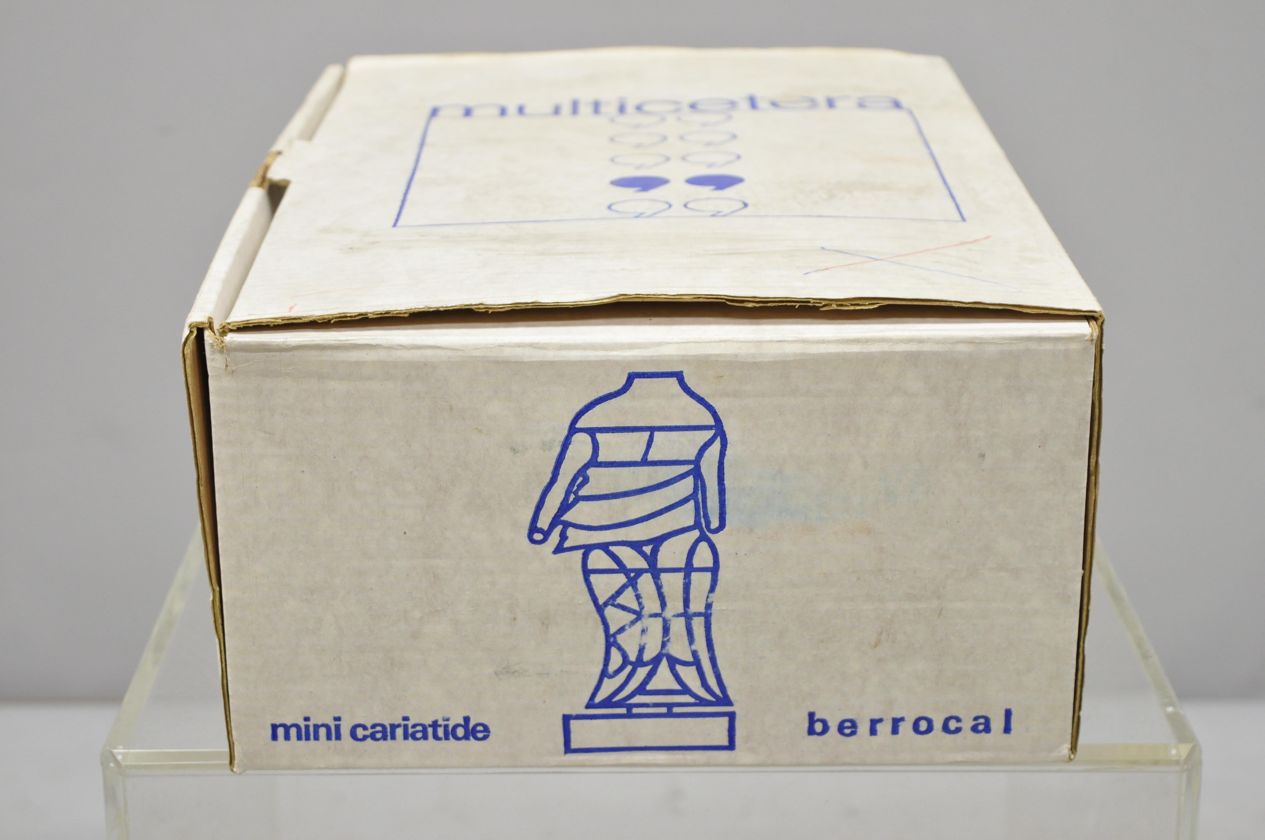 Miguel Berrocal La Mini Cariatide Nickel-Plated Puzzle Sculpture Box and Book For Sale 2