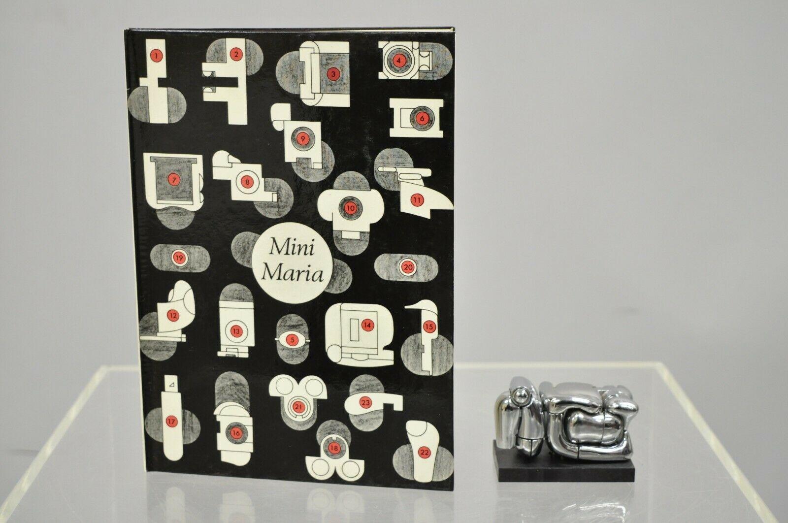 Métal Boîte et livre de sculptures puzzle La Mini Maria en métal nickelé Miguel Berrocal en vente