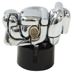 Miguel Berrocal La Mini Maria Nickel-Plated Puzzle Sculpture Box and Book