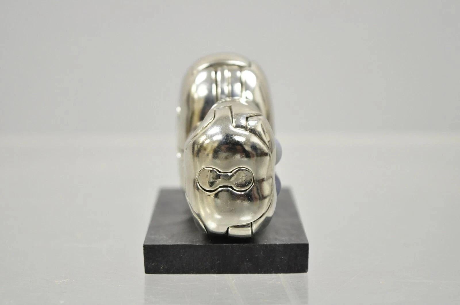 Miguel Berrocal La Mini Zoraida Nickel Plated Puzzle Sculpture Box and Book For Sale 4