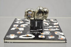 Miguel Berrocal La Mini Zoraida Nickel Plated Puzzle Sculpture Box and Book