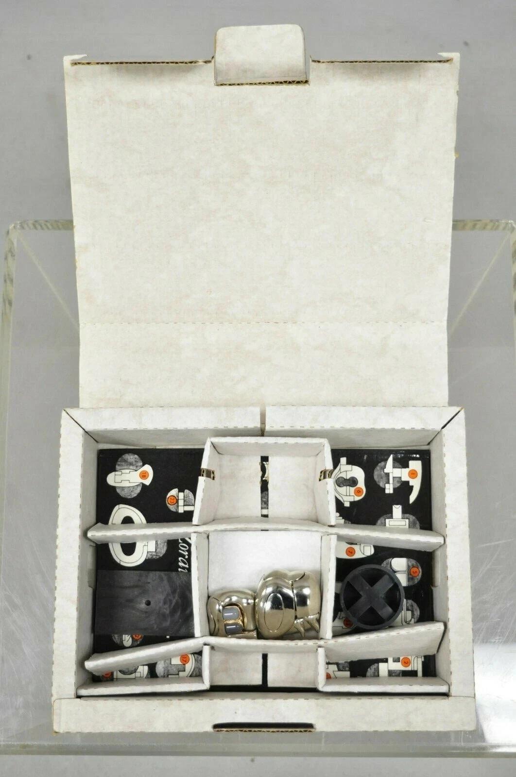 Mid-Century Modern Miguel Berrocal La Mini Zoraida Nickel Plated Puzzle Sculpture Box and Book For Sale