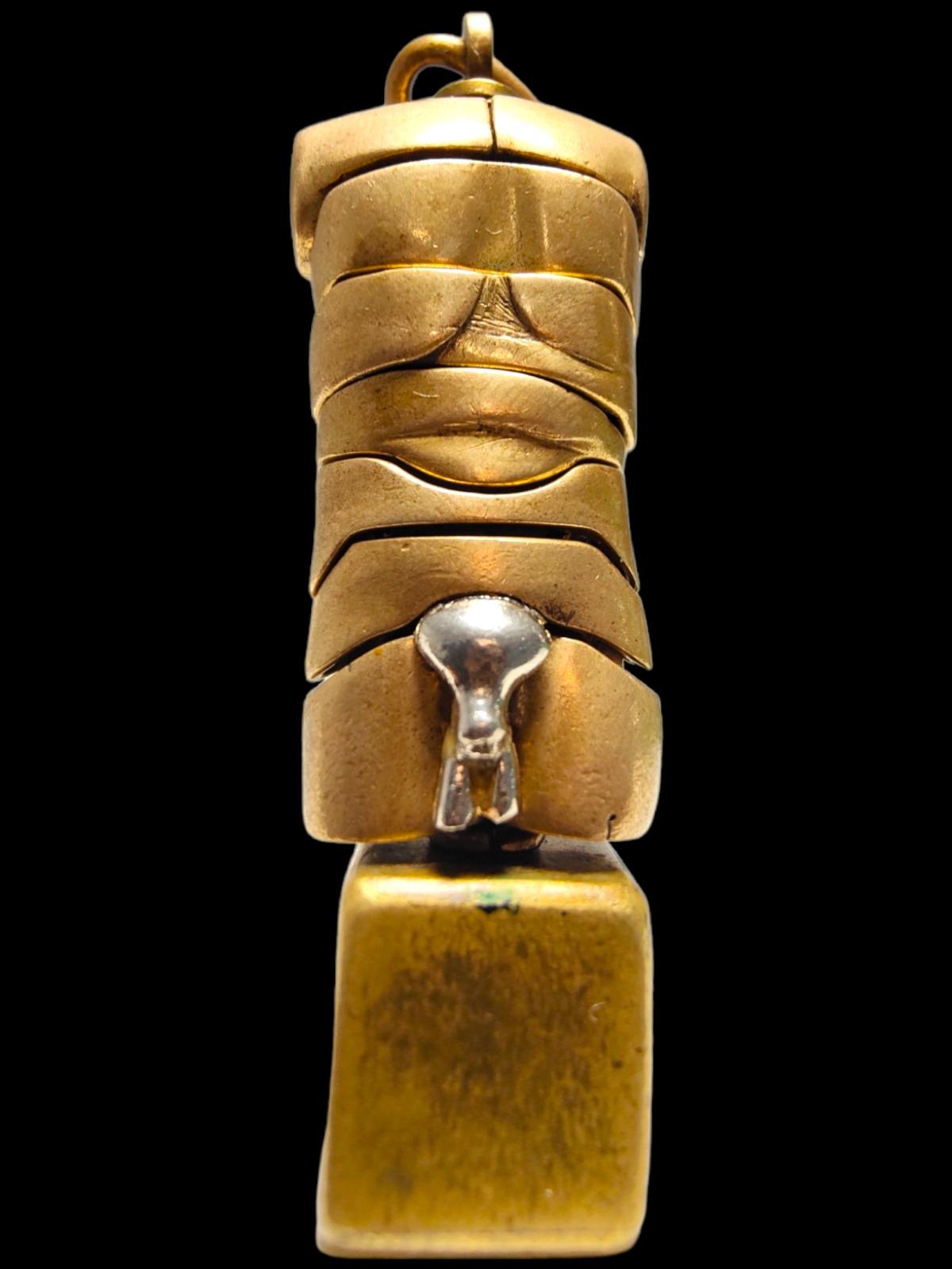 Miguel Berrocal Pendant, Bronze Micro David Off 1971 For Sale 3