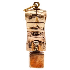 Miguel Berrocal Pendentif David Sculptural en Sterling avec Vermeil 18Kt