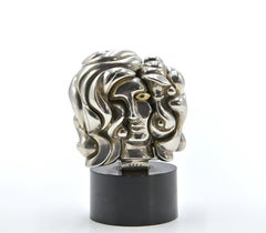 Retrato de Michele - Escultura niquelada de M. Berrocal - 1969