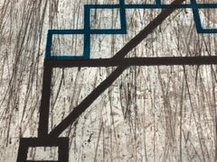 "Cheval de bataille I" 2019 Original Signed Engraving Etching 30x47 in Mexican Art