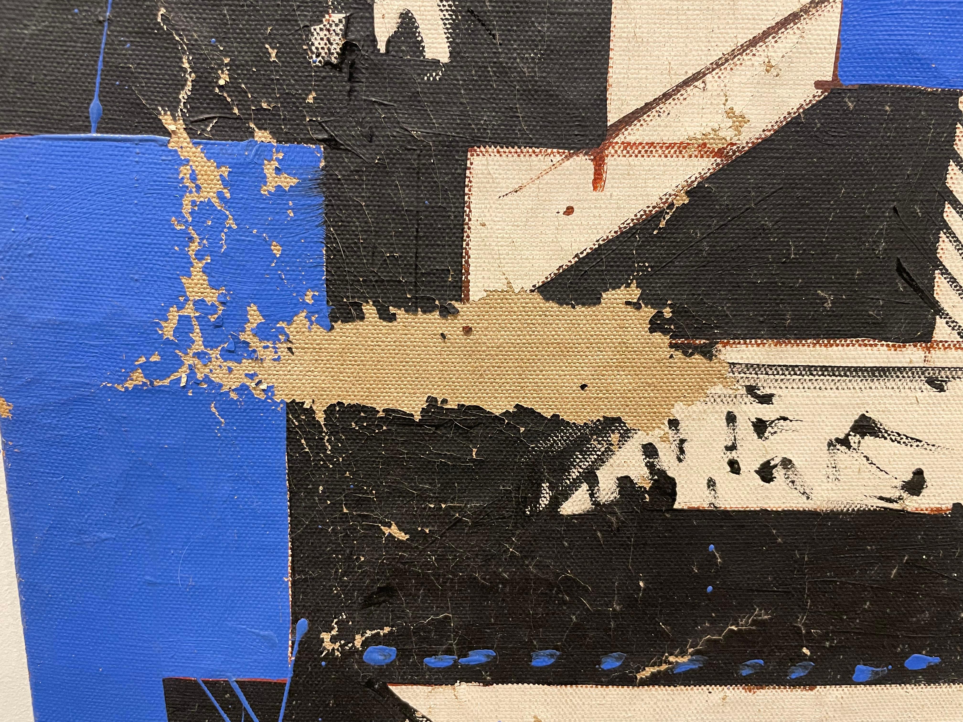 Gran pintura abstracta figurativa de finales de los 60, artista mexicano-americano en venta 11