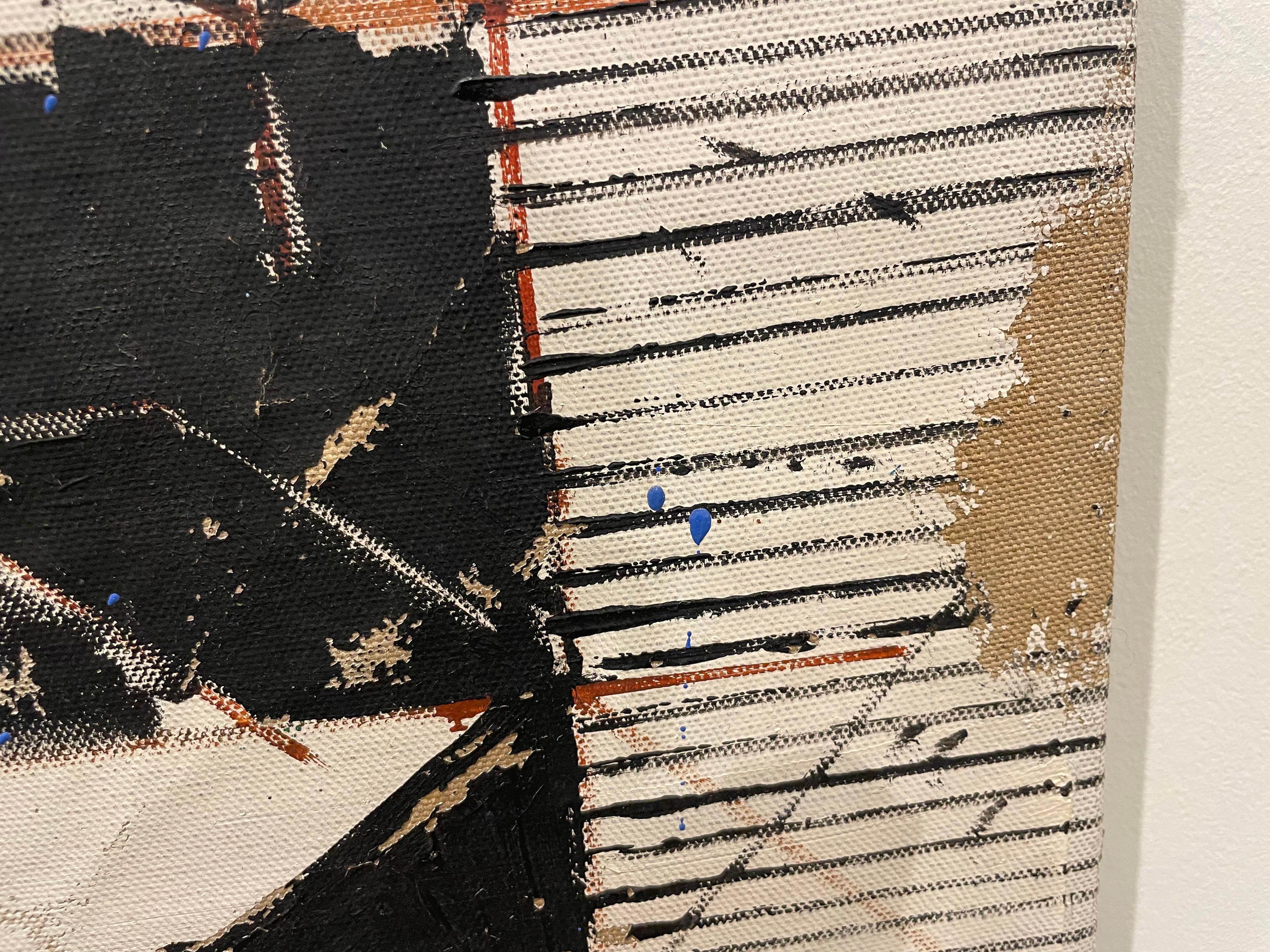 Gran pintura abstracta figurativa de finales de los 60, artista mexicano-americano en venta 12