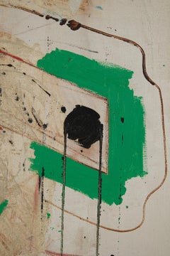 Large Figural Abstract Late 1960s Painting, Mexican American Artist