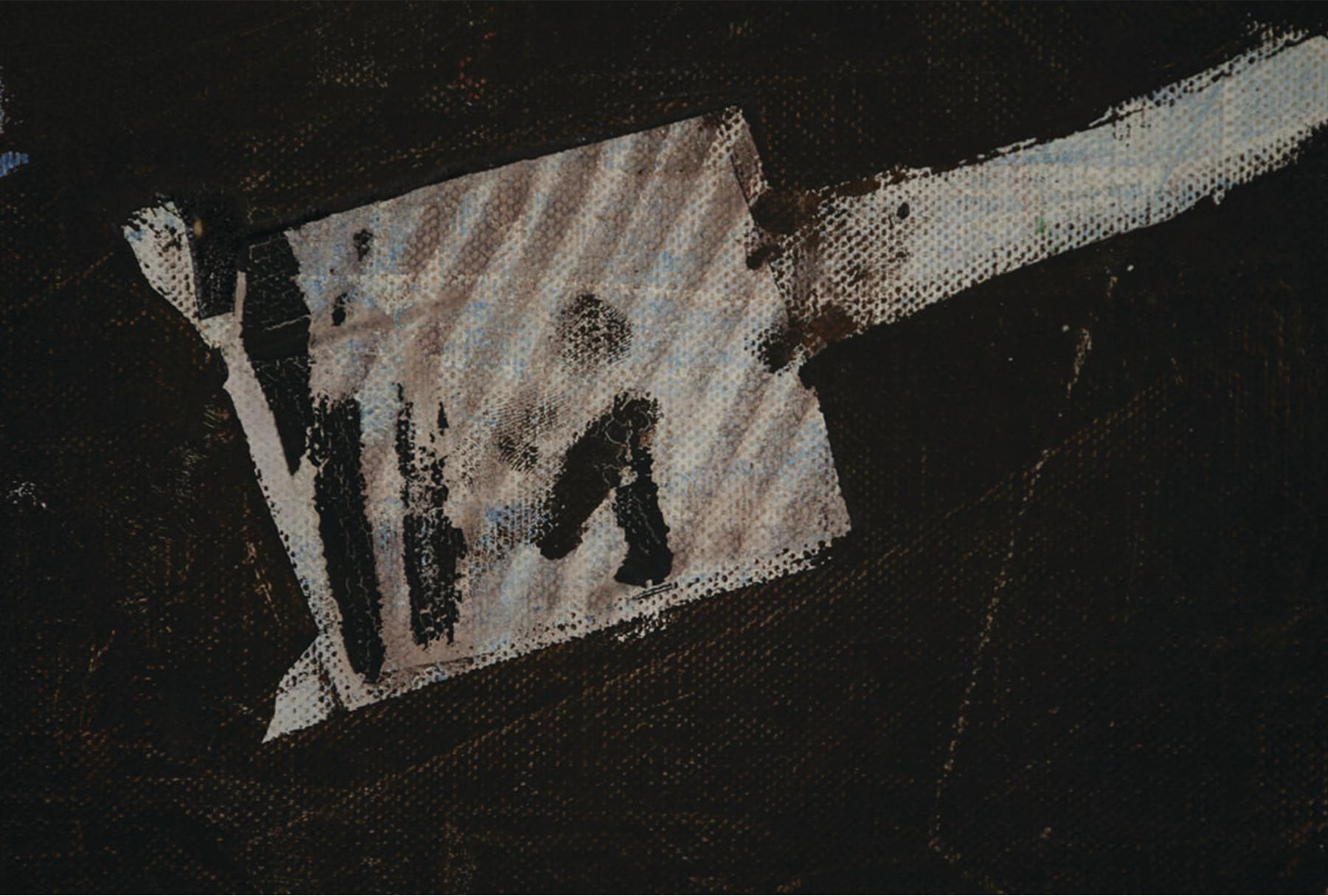 Gran pintura abstracta figurativa de finales de los 60, artista mexicano-americano - Painting Abstracto de Miguel Conde