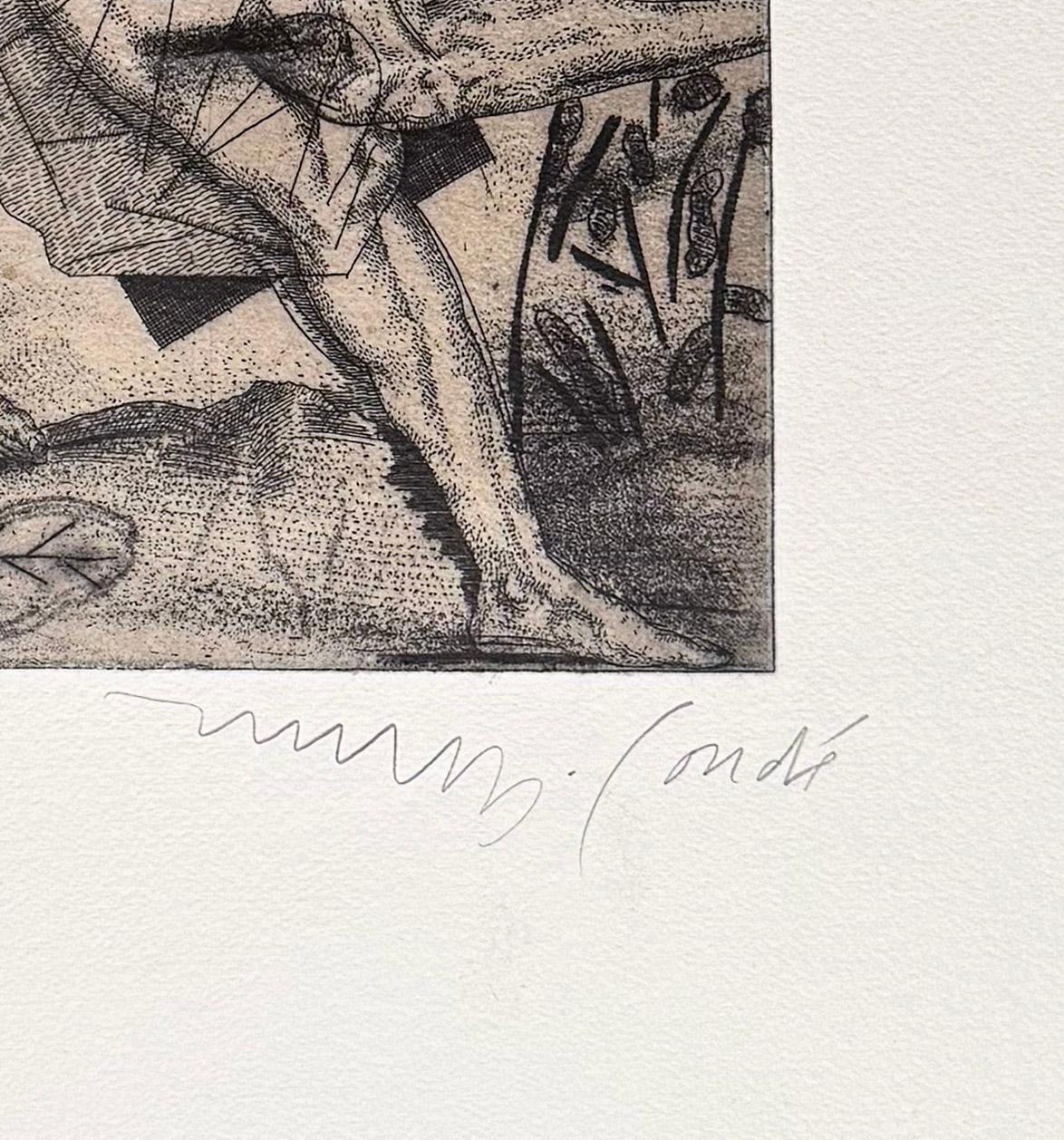 Retour au Noir X - Gray Nude Print by Miguel Conde
