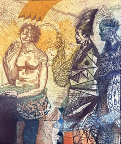 Susana en el tiempo («Susana a través del tiempo»), aguafuerte de Miguel Conde