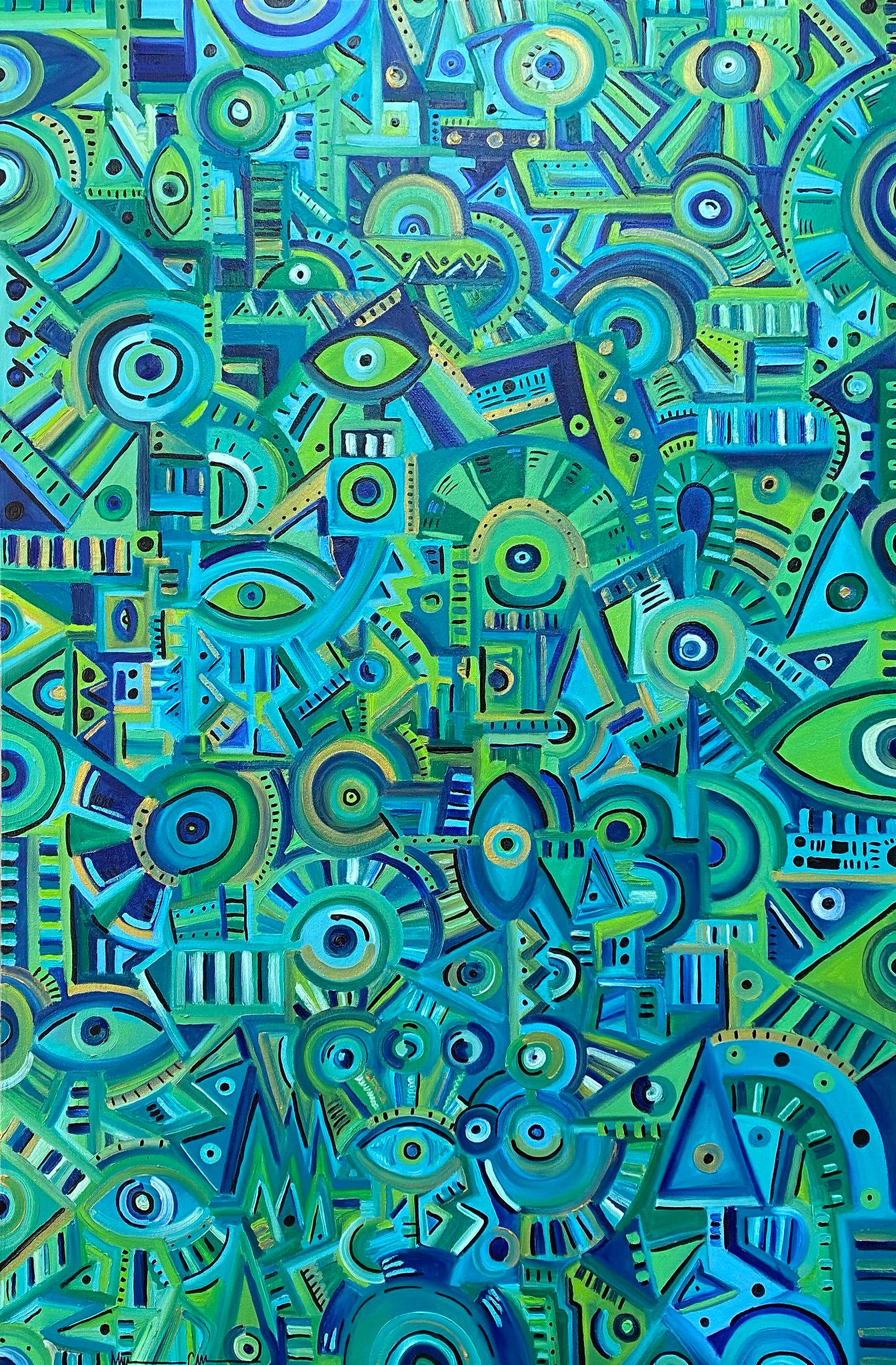 Oil on canvas
150x100cm
Contemporary Art
Signed and dated

About the artist
Cuauhtemoc´s work is the meeting point of the inevitable and the immovable, mixing senses and invoking the myth of chaos and pleasure. His work lacks norms, carving faces