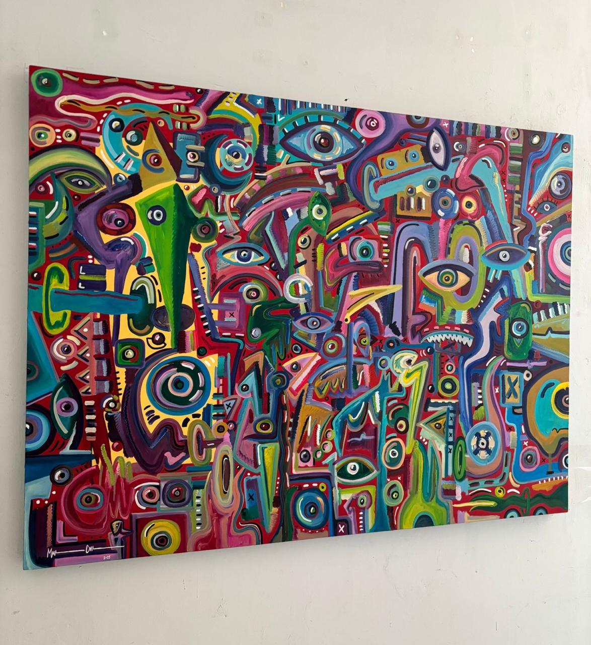 Sueños, Máquinas y Alebrijes, Zeitgenössische Kunst, Abstrakte Malerei, 21. Jahrhundert im Angebot 1