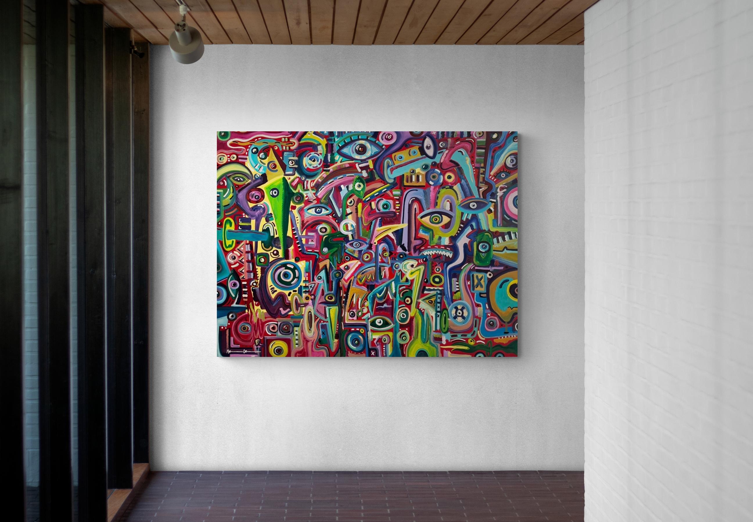 Sueños, Máquinas y Alebrijes, Zeitgenössische Kunst, Abstrakte Malerei, 21. Jahrhundert im Angebot 2