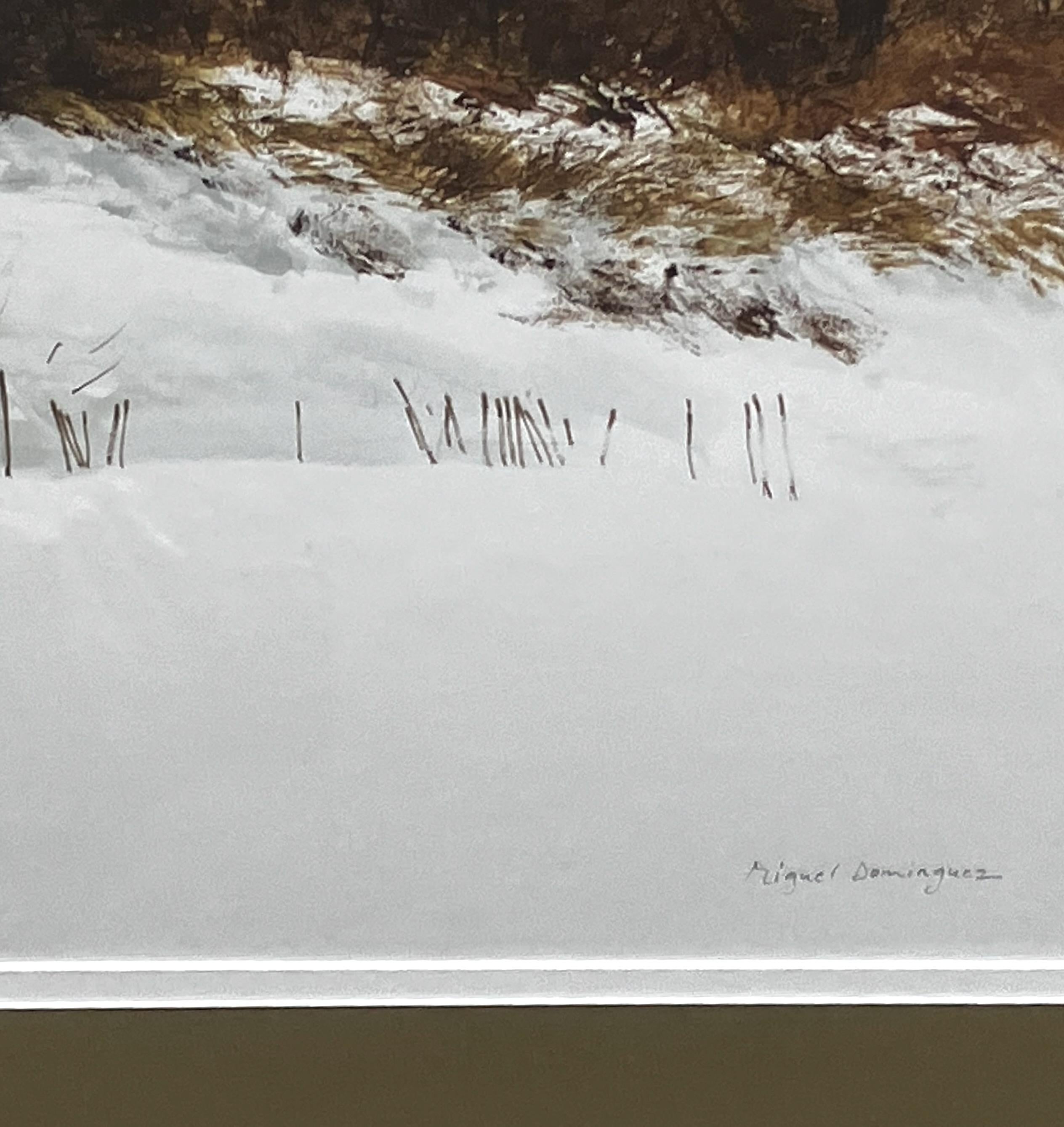 Winter-Vignette (Realismus), Painting, von Miguel Dominguez